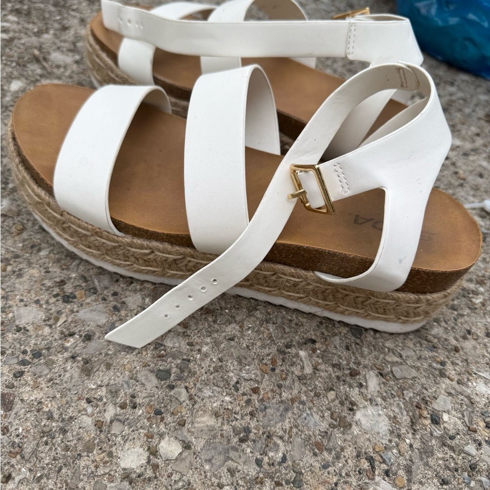 White Platform Sandals
